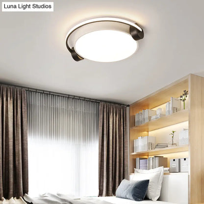 Lámpara de techo DecorBites™ Nordic Acrylic Black-White para dormitorio - Diseño con figura de persona con auriculares