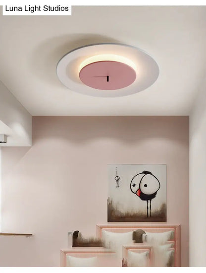 DecorBites™ DecorBites™ Nordic Acrylic Circle Flush Light: Stylish Ceiling Fixture for Bedrooms