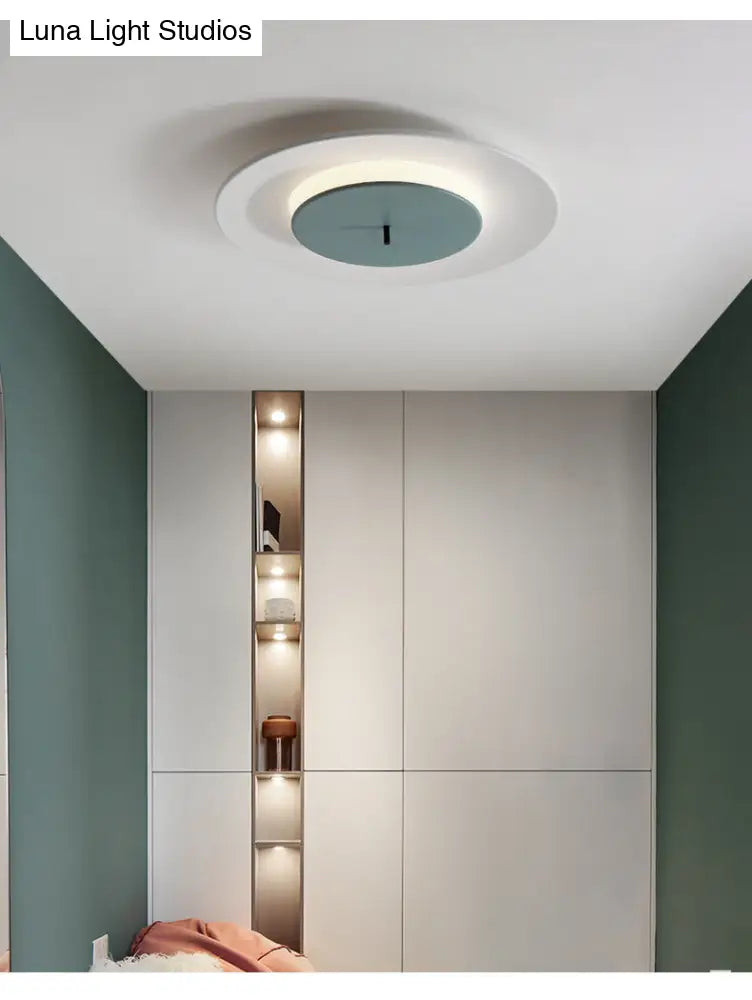 DecorBites™ DecorBites™ Nordic Acrylic Circle Flush Light: Stylish Ceiling Fixture for Bedrooms