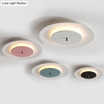 DecorBites™ DecorBites™ Nordic Acrylic Circle Flush Light: Stylish Ceiling Fixture for Bedrooms