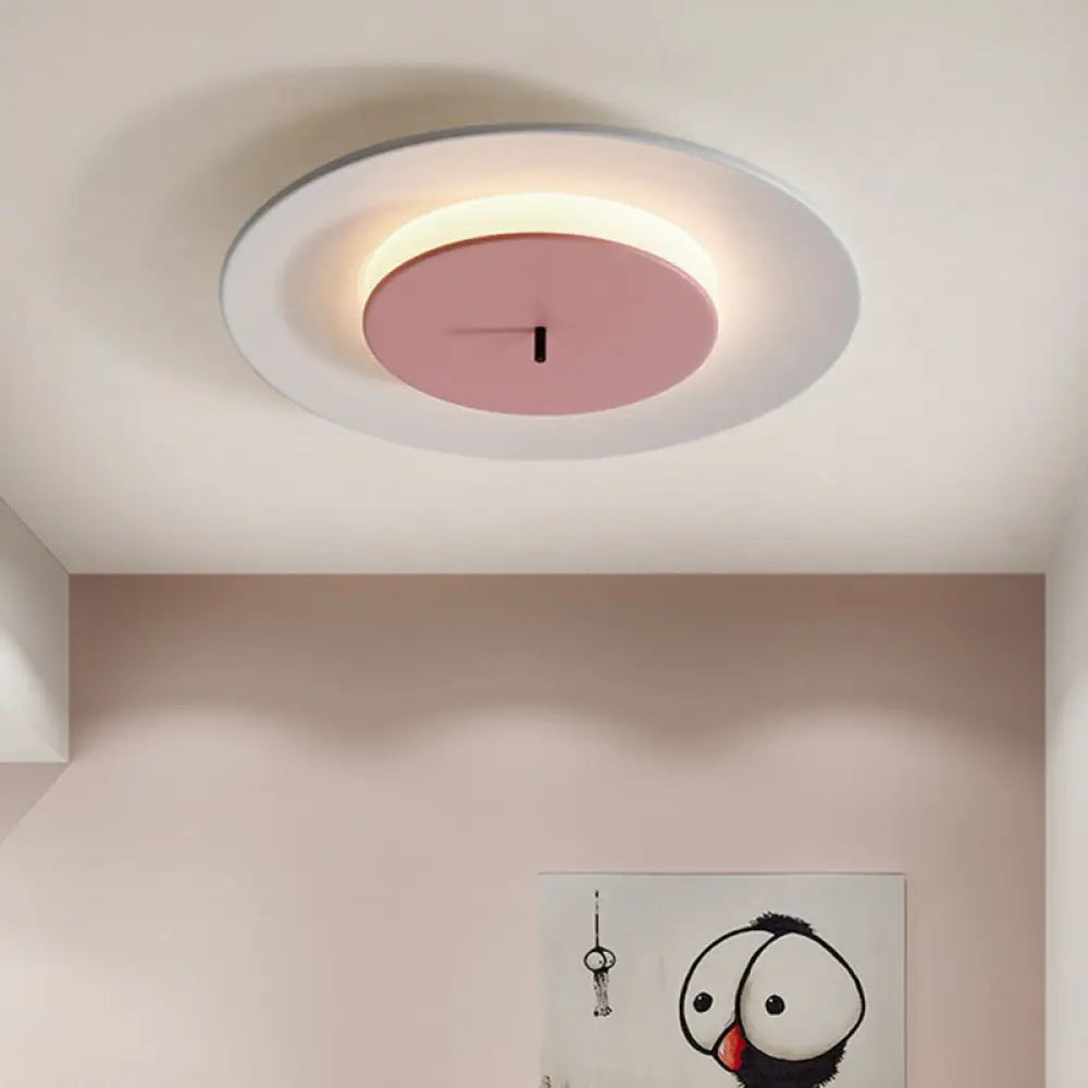 DecorBites™ DecorBites™ Nordic Acrylic Circle Flush Light: Stylish Ceiling Fixture for Bedrooms