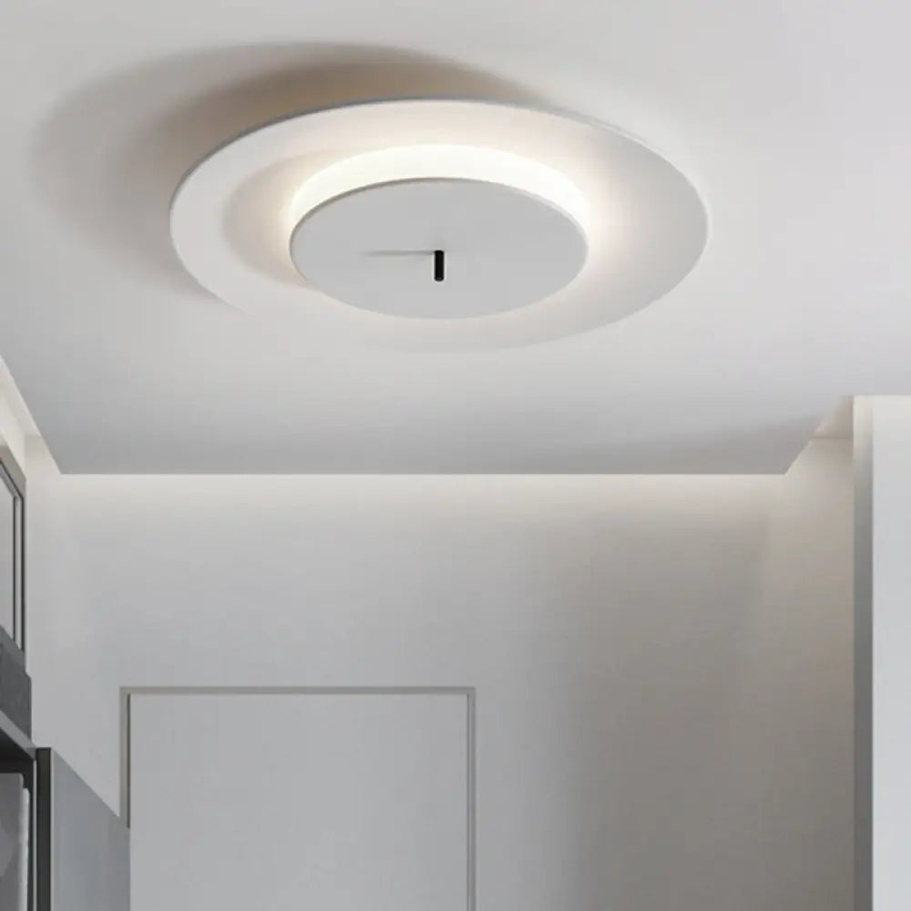 DecorBites™ DecorBites™ Nordic Acrylic Circle Flush Light: Stylish Ceiling Fixture for Bedrooms