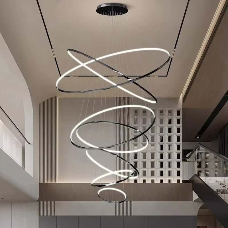 Nordic Acrylic Iron LED Pendant Light Chandelier - Decorbites