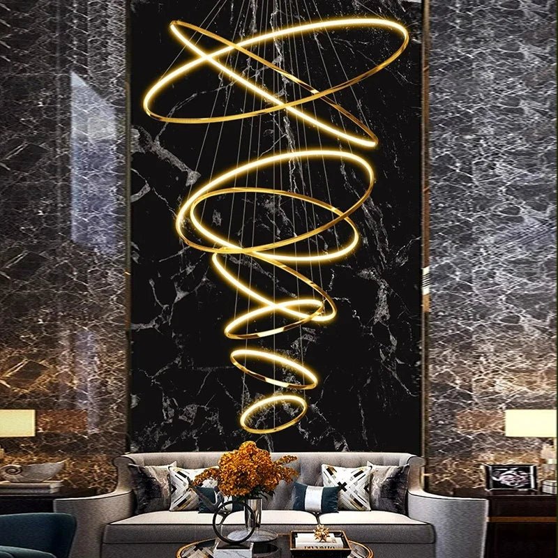 Nordic Acrylic Iron LED Pendant Light Chandelier - Decorbites