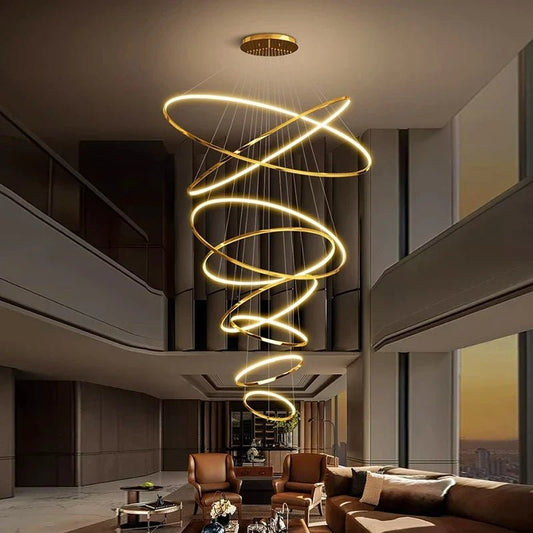 Nordic Acrylic Iron LED Pendant Light Chandelier - Decorbites