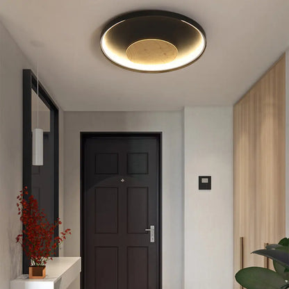 DecorBites™ DecorBites™ Nordic Acrylic LED Ceiling Flush Light in Black/White Wood - 12/16/19.5 Inch Wide