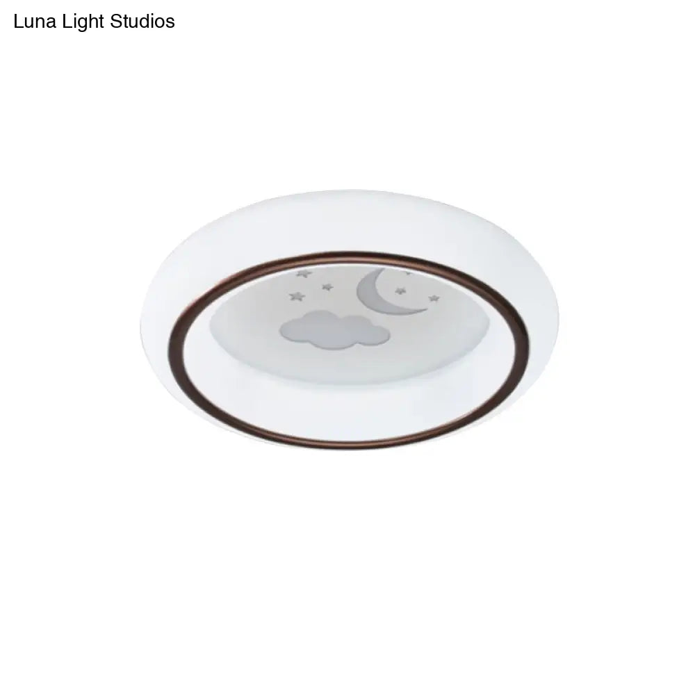 Lámpara de techo LED nórdica acrílica DecorBites™ con diseño de alce, estrella y globo aerostático - Montaje empotrado