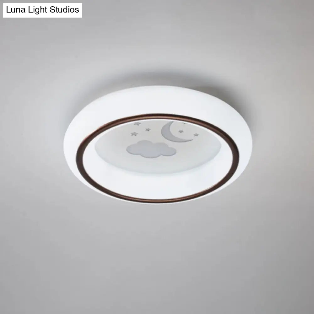 Lámpara de techo LED nórdica acrílica DecorBites™ con diseño de alce, estrella y globo aerostático - Montaje empotrado