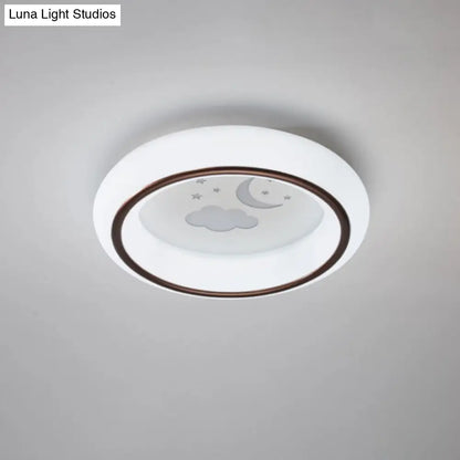 Lámpara de techo LED nórdica acrílica DecorBites™ con diseño de alce, estrella y globo aerostático - Montaje empotrado