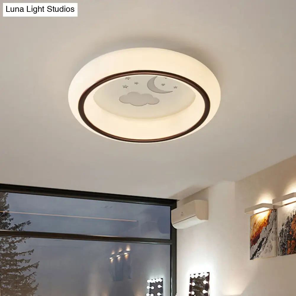 Lámpara de techo LED nórdica acrílica DecorBites™ con diseño de alce, estrella y globo aerostático - Montaje empotrado