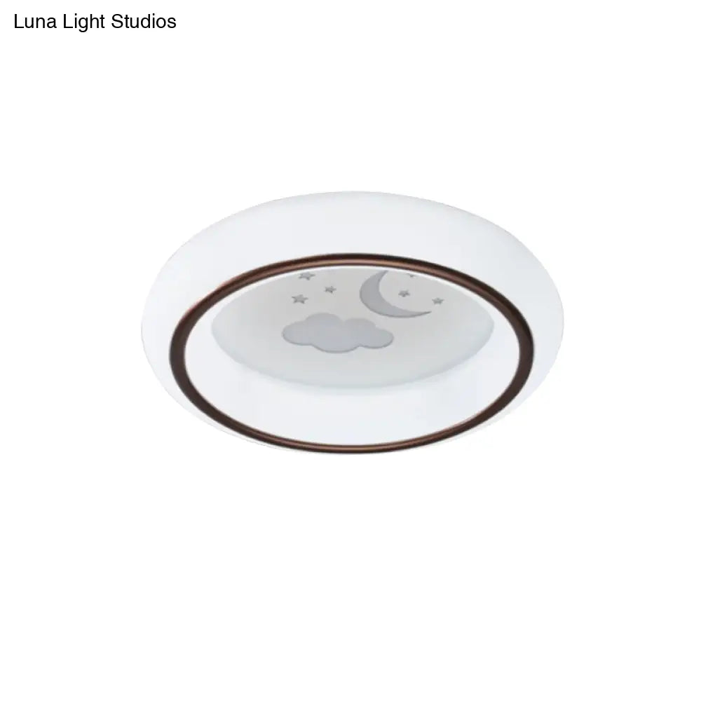 Lámpara de techo LED nórdica acrílica DecorBites™ con diseño de alce, estrella y globo aerostático - Montaje empotrado