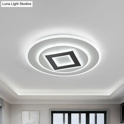 DecorBites™ DecorBites™ Nordic Acrylic LED Flush Mount Light with Remote Stepless Dimming - Available in Warm or White Light, 18"/21.5" Diameter