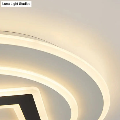 DecorBites™ DecorBites™ Nordic Acrylic LED Flush Mount Light with Remote Stepless Dimming - Available in Warm or White Light, 18"/21.5" Diameter