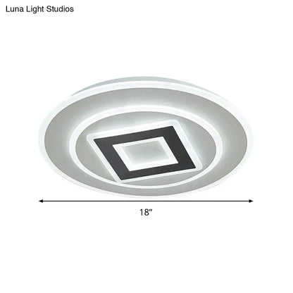DecorBites™ DecorBites™ Nordic Acrylic LED Flush Mount Light with Remote Stepless Dimming - Available in Warm or White Light, 18"/21.5" Diameter