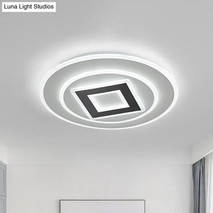 DecorBites™ DecorBites™ Nordic Acrylic LED Flush Mount Light with Remote Stepless Dimming - Available in Warm or White Light, 18"/21.5" Diameter