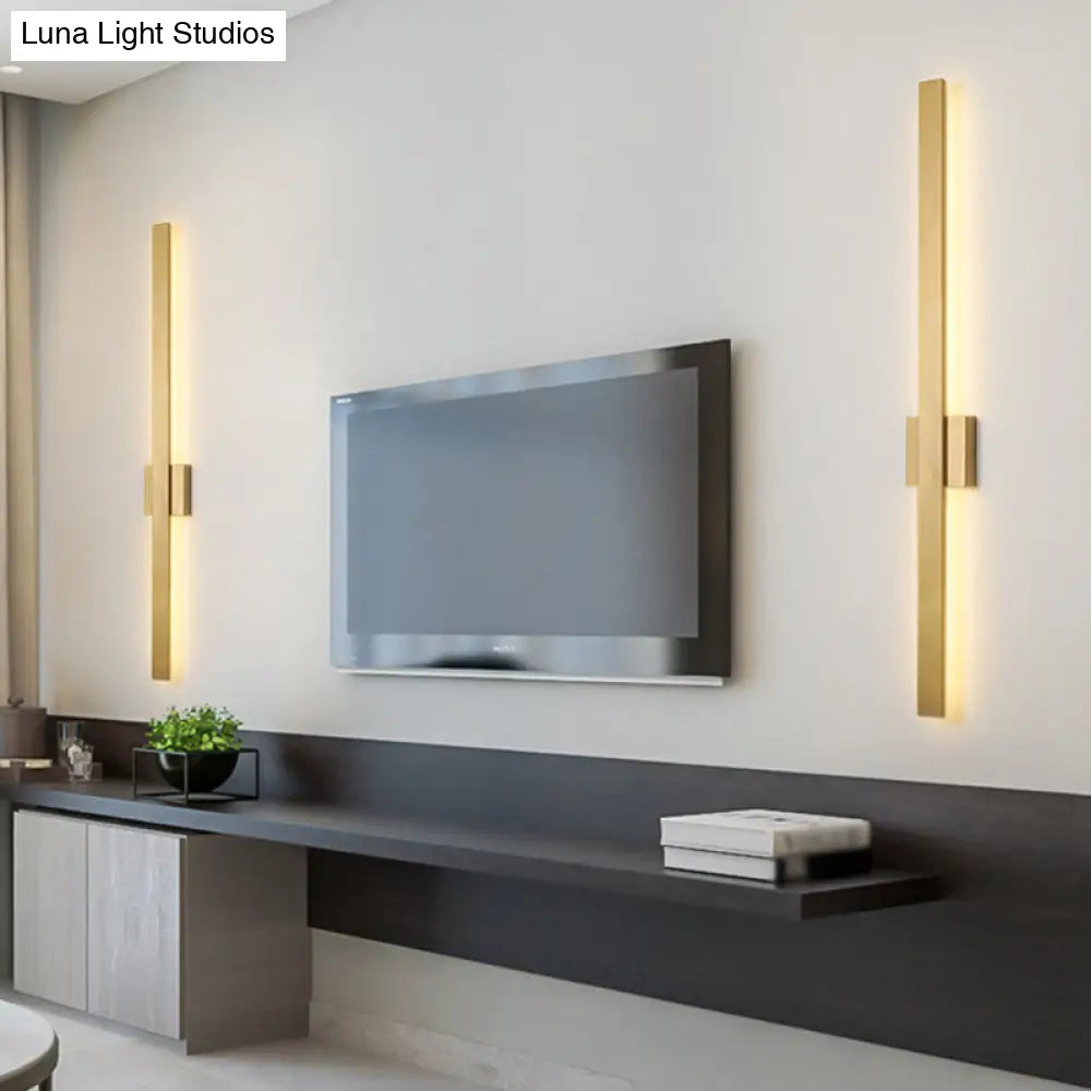 DecorBites™ DecorBites™ Nordic Acrylic LED Wall Light Sconce - Gold, 23.5"/31.5" Wide - Warm/White Light