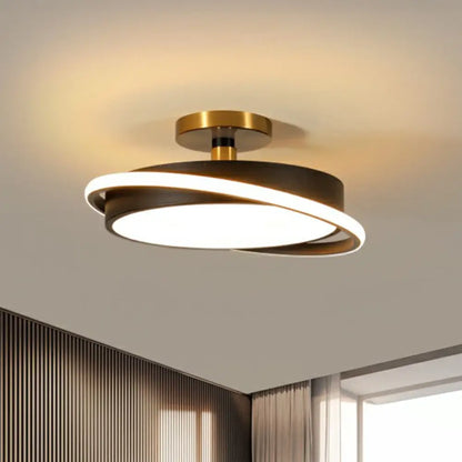 DecorBites™ DecorBites™ Nordic Acrylic Round Semi Flush LED Ceiling Light for Bedrooms