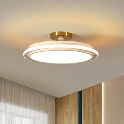DecorBites™ DecorBites™ Nordic Acrylic Round Semi Flush LED Ceiling Light for Bedrooms