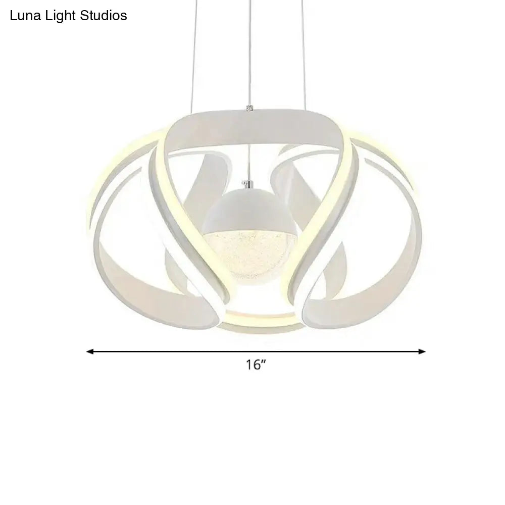 Nordic Acrylic Twist Pendant LED Chandelier - Dining Room Suspension Light