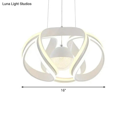 Nordic Acrylic Twist Pendant LED Chandelier - Dining Room Suspension Light