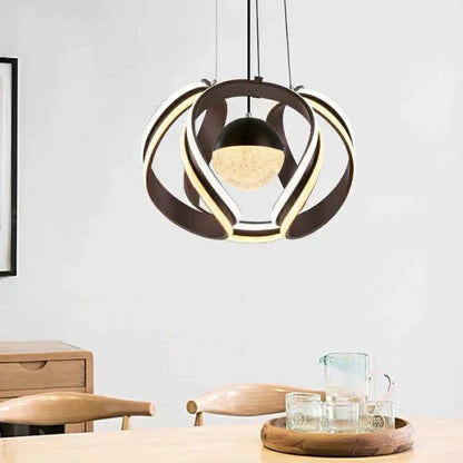 Nordic Acrylic Twist Pendant LED Chandelier - Dining Room Suspension Light