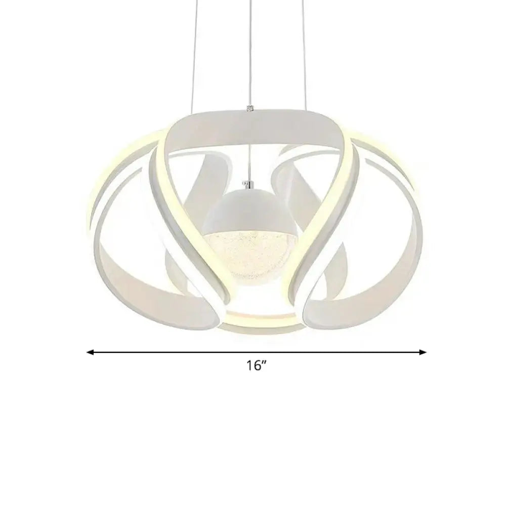 Nordic Acrylic Twist Pendant LED Chandelier - Dining Room Suspension Light