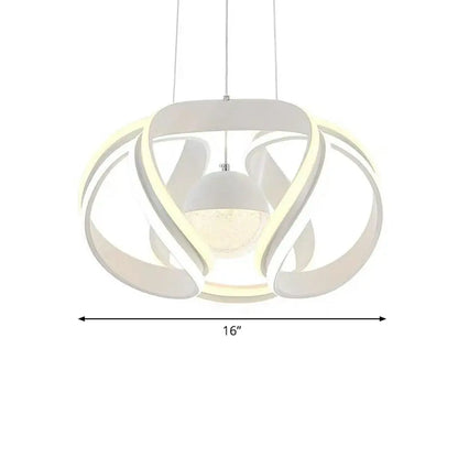 Nordic Acrylic Twist Pendant LED Chandelier - Dining Room Suspension Light