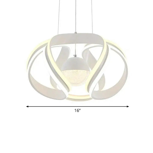 Nordic Acrylic Twist Pendant LED Chandelier - Dining Room Suspension Light