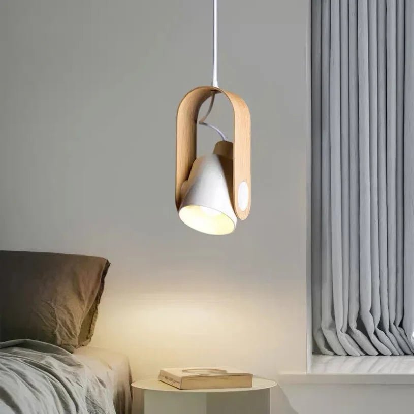 Nordic Adjustable Wood & Iron Pendant Light - Decorbites