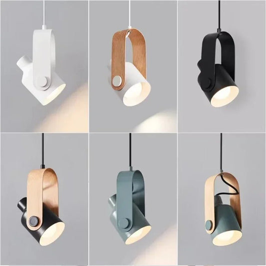 Nordic Adjustable Wood & Iron Pendant Light - Decorbites