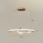 Nordic Aluminum LED Chandelier Pendant Light for Dining Room - Round & Square Design