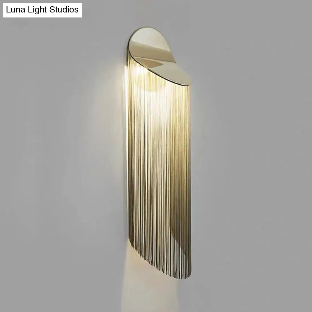 DecorBites™ DecorBites™ Nordic Aluminum Wall Mounted Lamp - Hanging Chains Wall Light Fixture with 2 Gold Heads for Bedroom