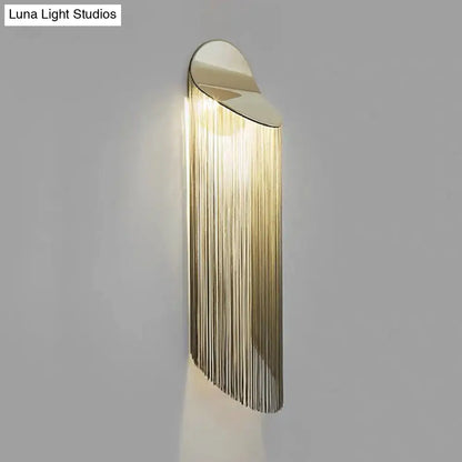 DecorBites™ DecorBites™ Nordic Aluminum Wall Mounted Lamp - Hanging Chains Wall Light Fixture with 2 Gold Heads for Bedroom