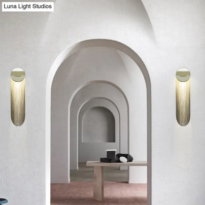 DecorBites™ DecorBites™ Nordic Aluminum Wall Mounted Lamp - Hanging Chains Wall Light Fixture with 2 Gold Heads for Bedroom