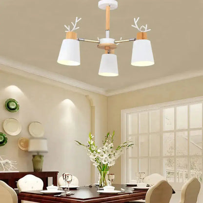 DecorBites™ DecorBites™ Nordic Antler Semi Flush Mount Ceiling Light with Metal Shade - 6 Bulbs