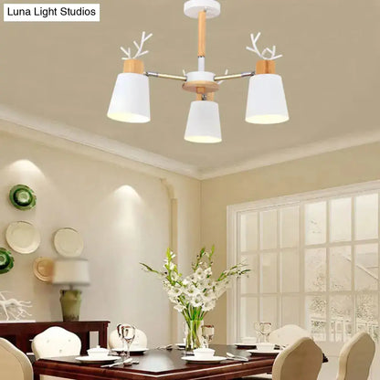 DecorBites™ DecorBites™ Nordic Antler Semi Flush Mount Ceiling Light with Metal Shade - 6 Bulbs