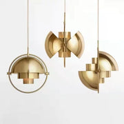 Nordic Art Deco Metal Pendant Light, White Black Gold - Decorbites