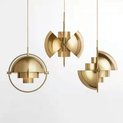 Nordic Art Deco Metal Pendant Light, White Black Gold - Decorbites