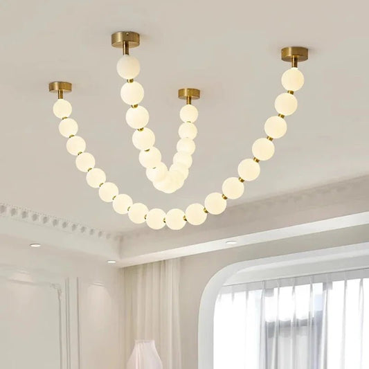 Nordic Beaded Alloy Pendant Light - Decorbites