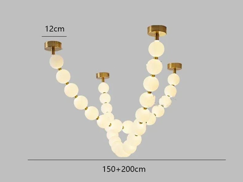 Nordic Beaded Alloy Pendant Light - Decorbites