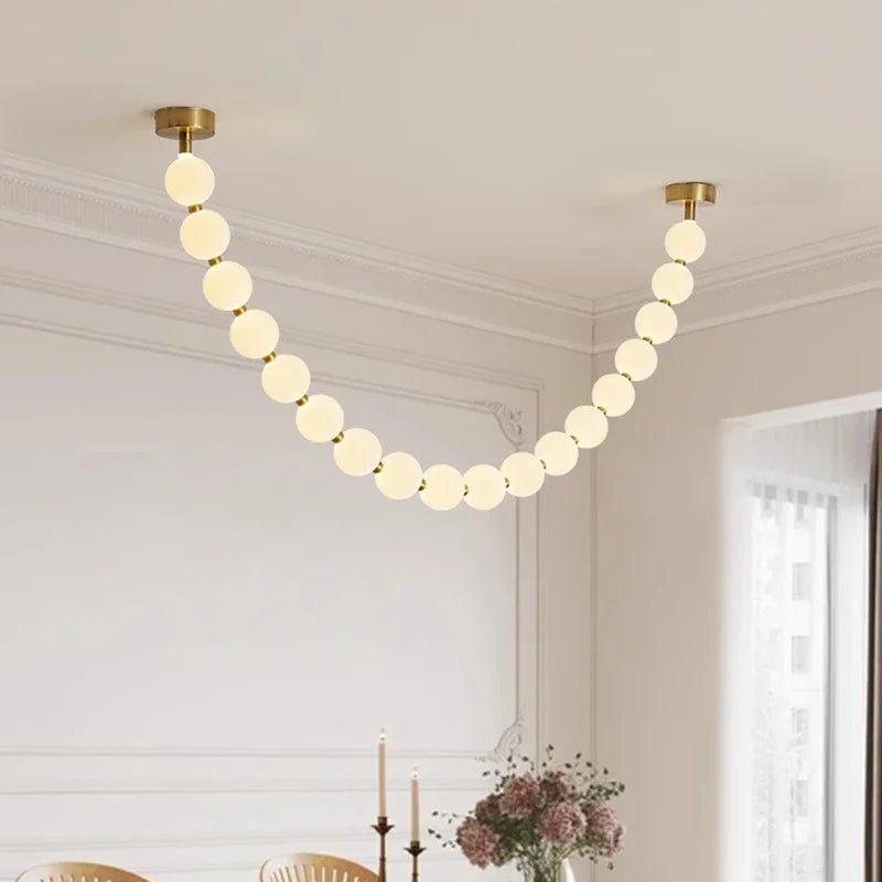 Nordic Beaded Alloy Pendant Light - Decorbites