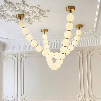 Nordic Beaded Alloy Pendant Light - Decorbites