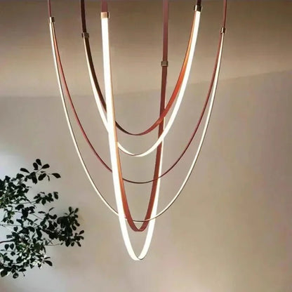 Nordic Belt Pendant Light in Black or Orange - Decorbites