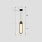 Nordic Black Circular LED Suspension Lamp - Stylish Bedroom Lighting Fixture