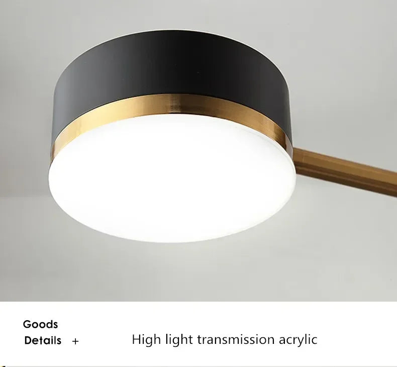 Nordic Black Gold Pendant Light for Home Decor - Chandelier