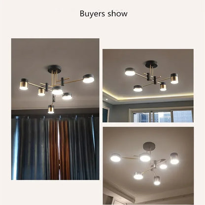 Nordic Black Gold Pendant Light for Home Decor - Chandelier