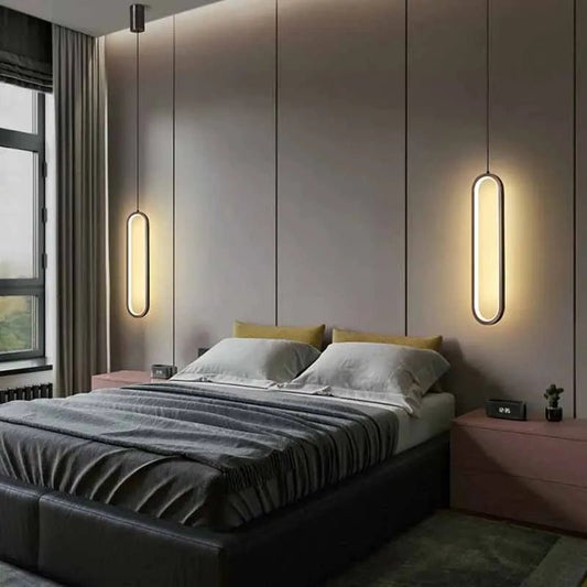 Nordic Black LED Pendant Light in Minimalist Aluminum - Decorbites