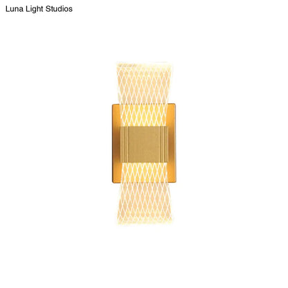 DecorBites™ DecorBites™ Nordic Bowknot-Style Acrylic LED Wall Light: 1/2 Bulb Gold Sconce Lighting (Warm/White)