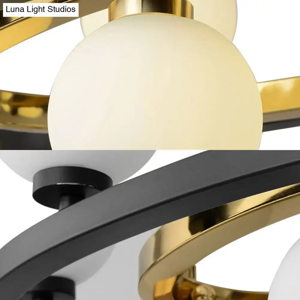 Modern decorbites™ nordic bubble island pendant light with 11 frosted globes, black finish, and adjustable chain cord length for restaurants