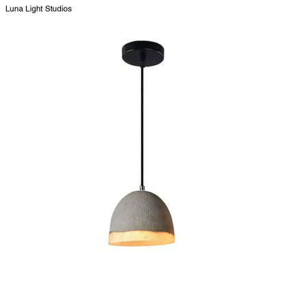 Nordic Cement Ceiling Pendant Light - Bell Shaped, Grey - Ideal for Dining Rooms - 1 Bulb Included